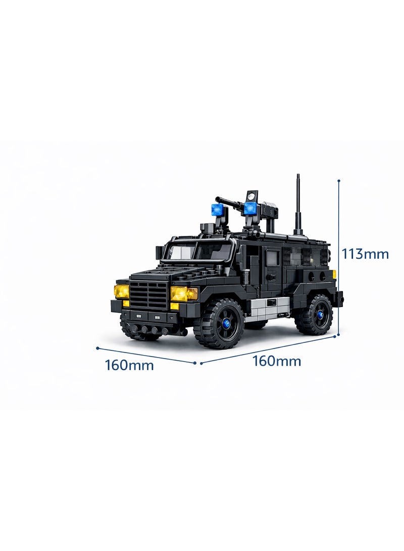 mingDi MRAP Military Armored Vehicle Building Blocks Set – 306 Pieces Construction Brick Car – Army Truck Toy for Kids Ages 6+ – Educational STEM Building Toy – Includes Instruction Manual & Stickers – Gift for Boys - Image 4